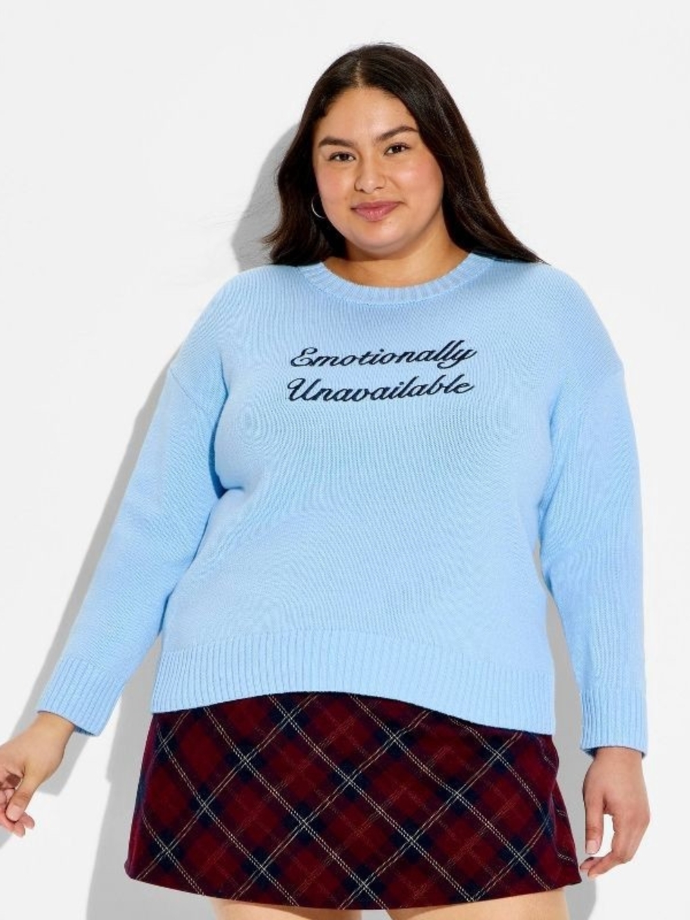 Women's "Emotionally Unavailable" Crewneck Pullover Sweater Jumper - Wild Fable™